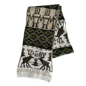 Gap Cotton Lambswool Blend Nordic Chunky Knit Scarf